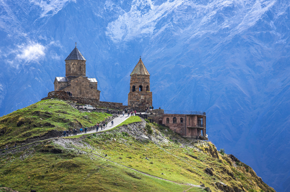 Gergeti Trinity Church, Stepantsminda, Kazbegi, Georgia
